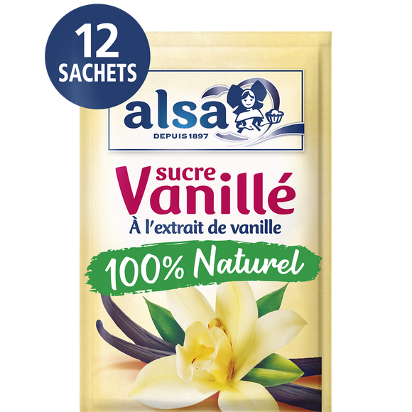 Sucre vanillé ALSA, 12 sachets, 90g