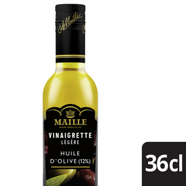 Vinaigrette à l'huile d'olive et aux olives noires MAILLE, bouteille de 36cl