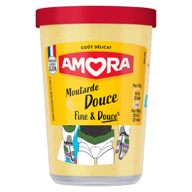 Moutarde douce AMORA, verre de 190g