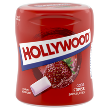 Chewing-gums Fresh fraise sans sucres HOLLYWOOD boîte 60 Dragées 87g