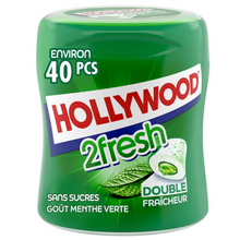 Chewing-gums 2 Fresh menthe verte/chlorophylle sans sucre bottle HOLLYWOOD 40 dragées 88g