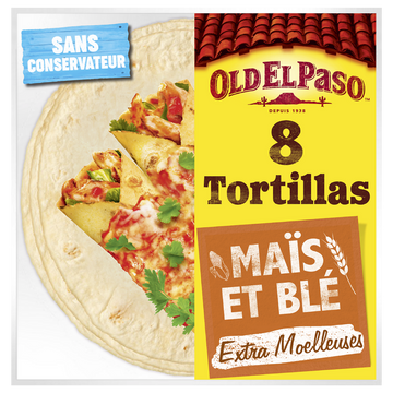 Tortillas de maïs et blé x8 OLD EL PASO 335g
