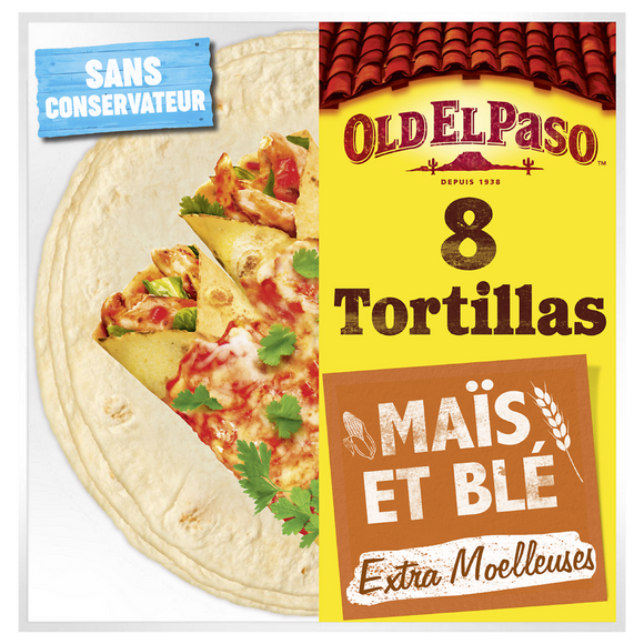 Tortillas de maïs et blé x8 OLD EL PASO 335g