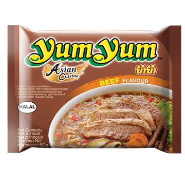 Soupe de nouilles arôme boeuf YUM YUM, sachet de 60g