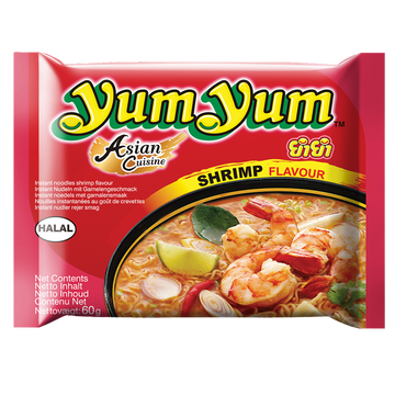 Soupe de nouilles arôme crevettes YUM YUM, sachet de 60g