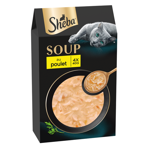 Sachets fraîcheur chat Soupe au poulet SHEBA - 4x40g