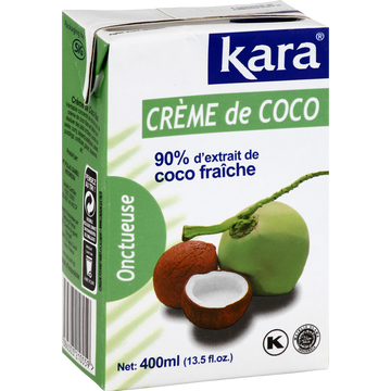 Crème de coco têtra KARA, pack de 400ml