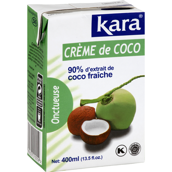 Crème de coco têtra KARA, pack de 400ml