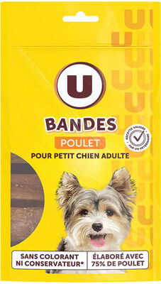 U Friandises Bandes de poulet pour mini chien 80g